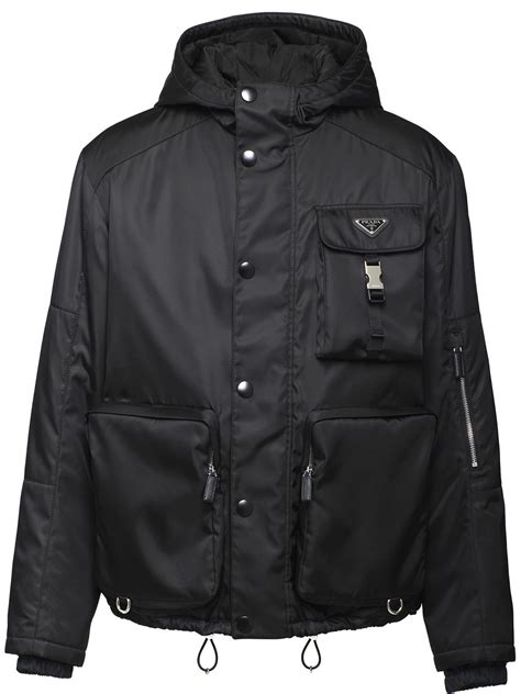 prada re-nylon multi-pocket jacket|Black Re.